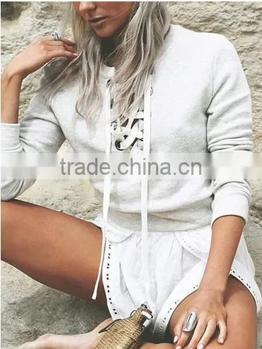 Women's Cotton Caftans Drawstring Hoodie Hooded Neck Fit Crop Top