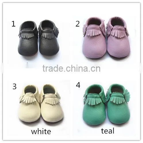 sell best handmade 7 colors rubber sole baby moccasins made in china baby shoes