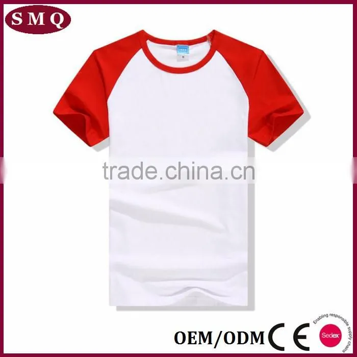 Wholesale high quality raglan sleeve dry fit polyester t-shirt