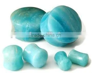 Double flare marble stone ear plug /ear ecpander