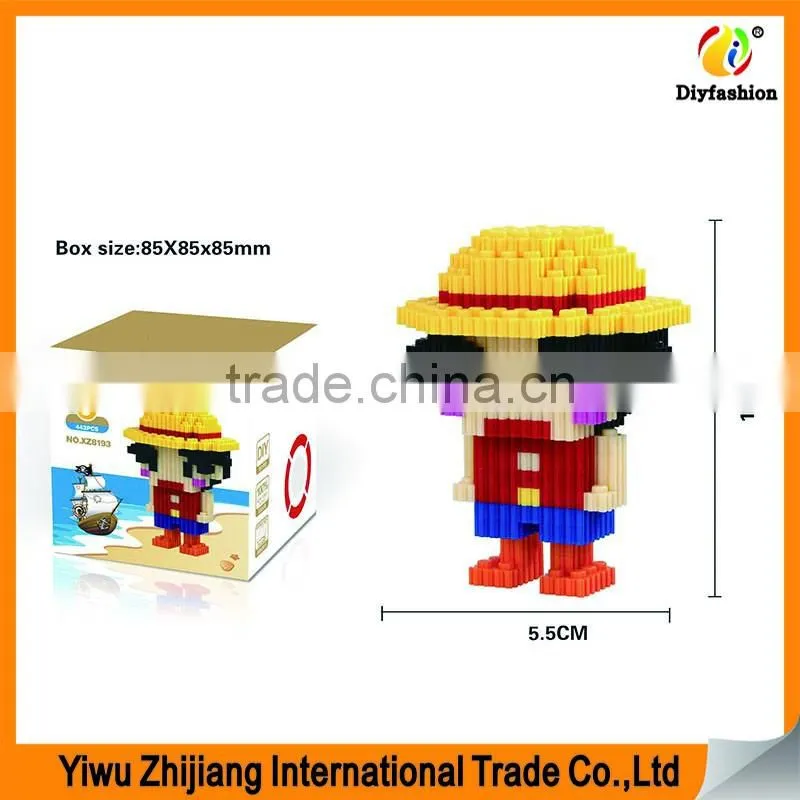 2017 Hot Sale Cartoon Figure Mode 3D Mini Diamond Intelligence Development Building Blocks for Childrens As Gift Toys