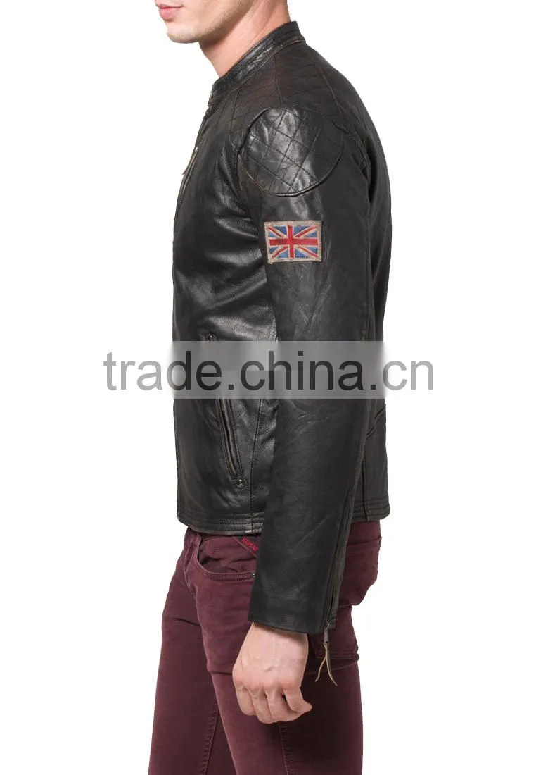 UK FLAG LEATHER JACKET