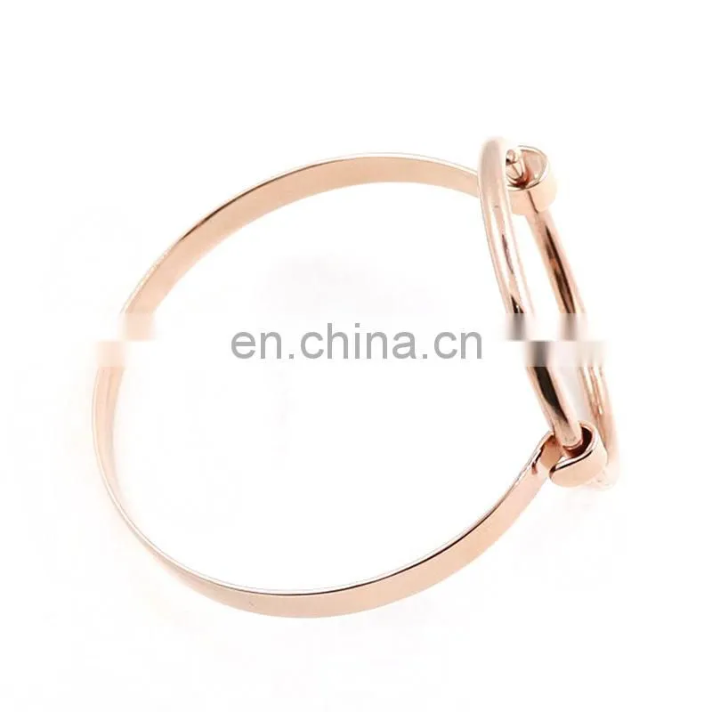 Gold Rose Gold and Silver Circle Bangle Lady Bracelet