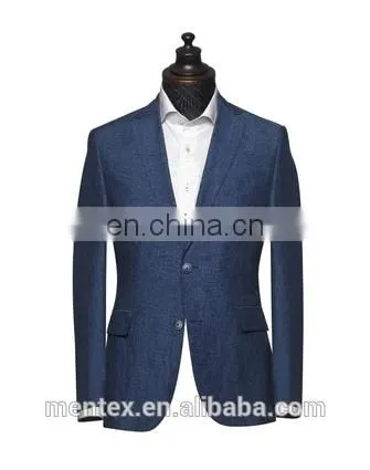 navy oxford blazer with pure cotton