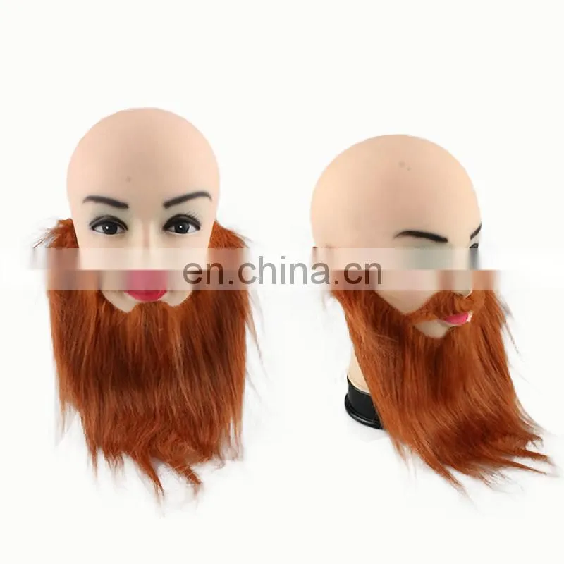 Party holiday Funny Self Adhesive Black Fake artificial beard mustache for Halloween wholesale MOU-2478
