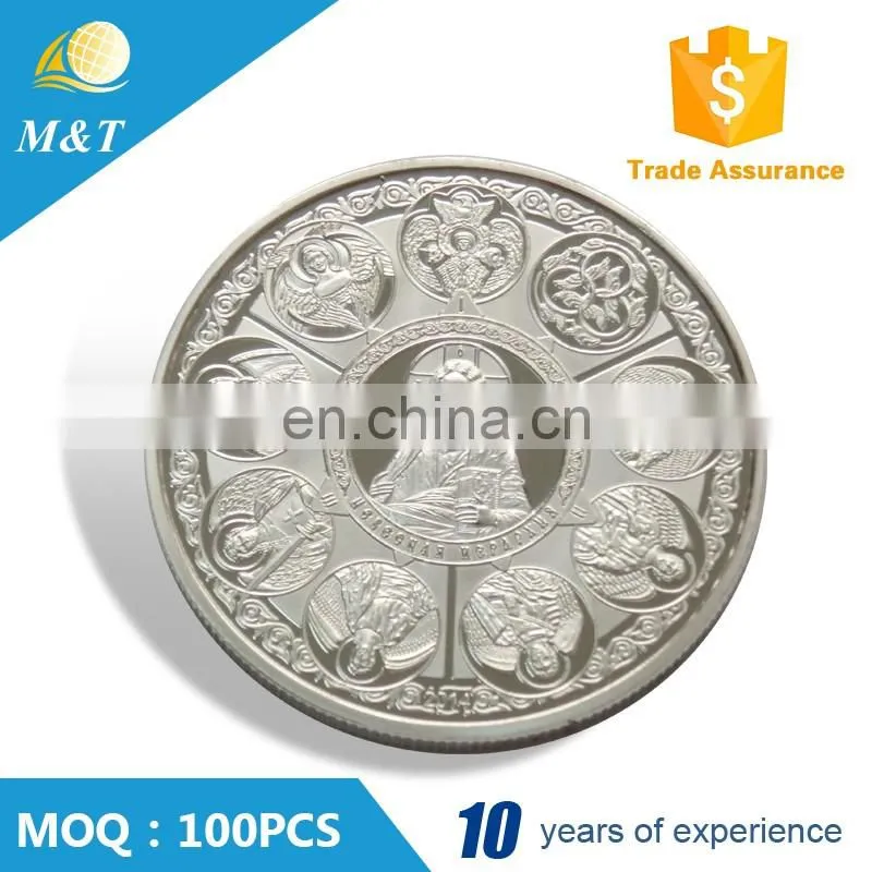 Custom cheap metal silver plated masonic coin