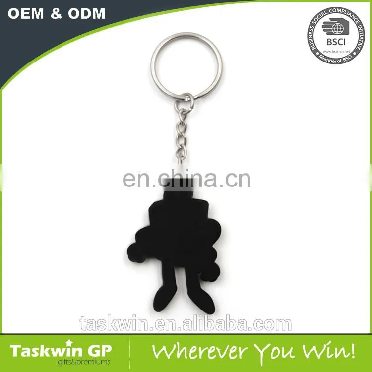 New custom shape soft PVC keyring made in China