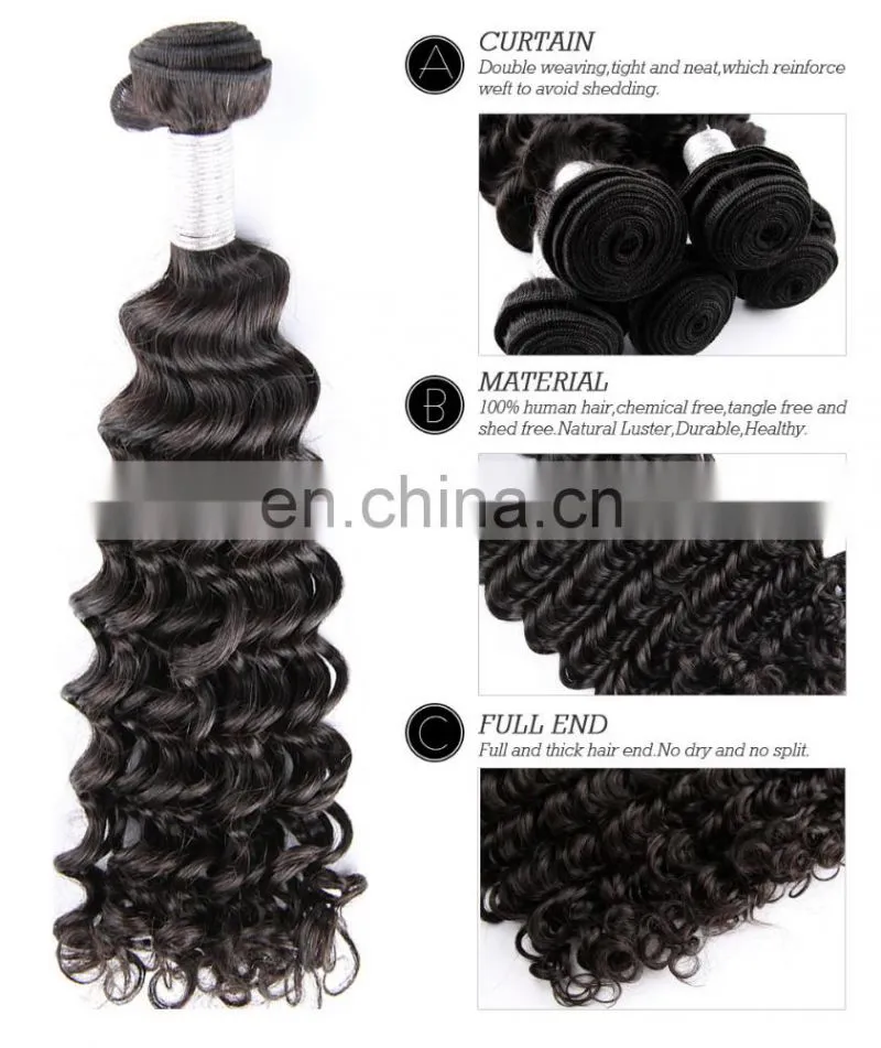 Good quality Peruvian Deep Curl human weaving hair