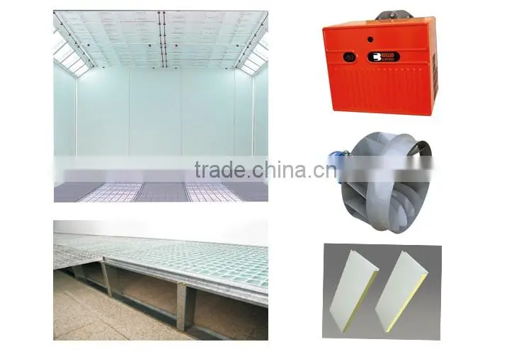 Sandwich style panel 14 kw outdoor car spray booth oven