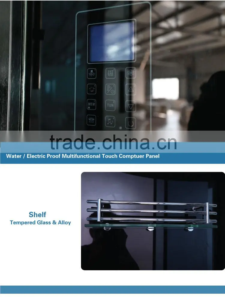 2015 New Luxury Acrylic Steam Room Wet Sauna Steam Shower Cabin K-7063