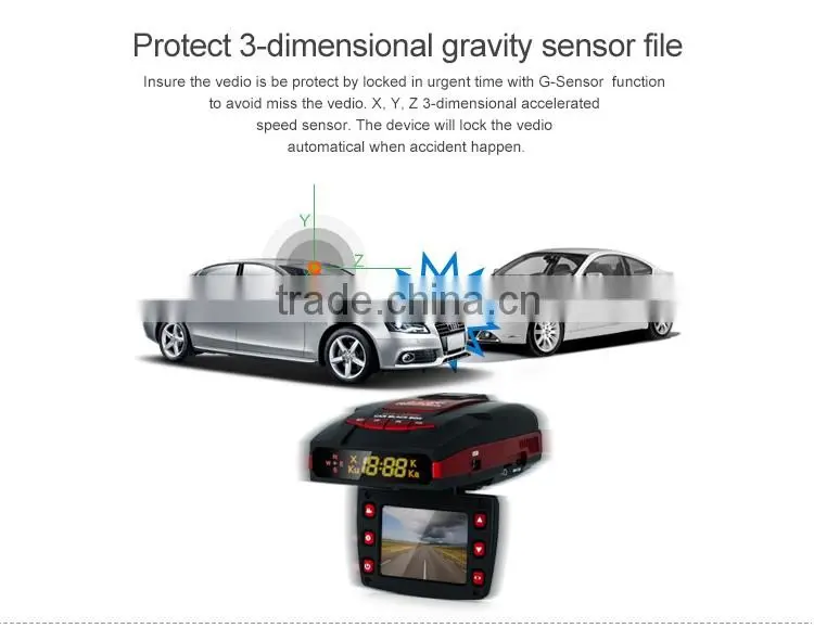 Economy 3 in 1 radar detector and GPS, Car black box 1080P DVR H.264 Dash Camera