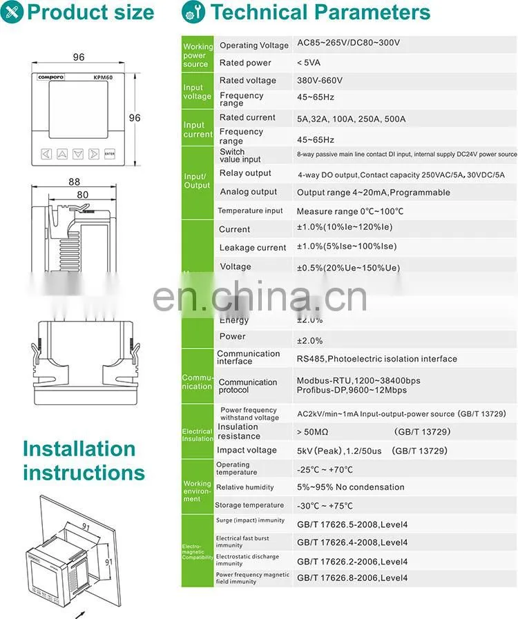 Anti-shaking low voltage motor protector 380V motor protection controller with CT mutual inductor