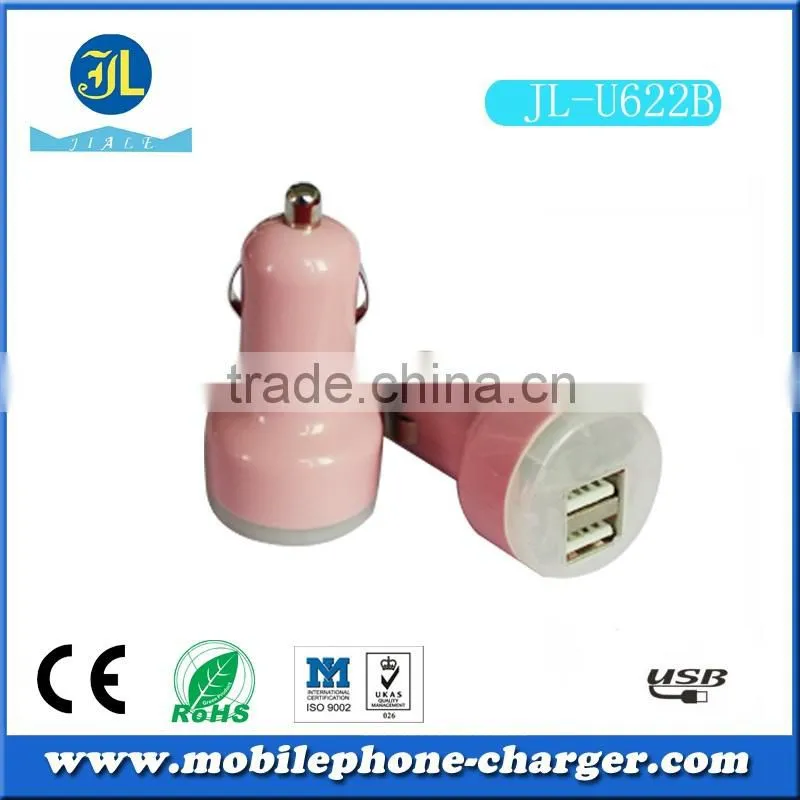 Zhongshan factory direct 2 ports usb car charger made in China