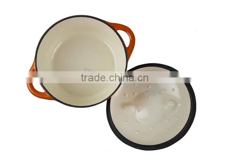 Multi Color die cast iron enamel coating pot
