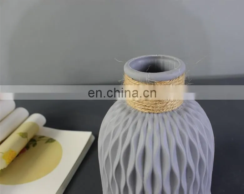 Modern Flower Vase Imitation Ceramic Flower Pot Decoration Home Plastic Vase Flower Arrangement Nordic Style Home Decoration