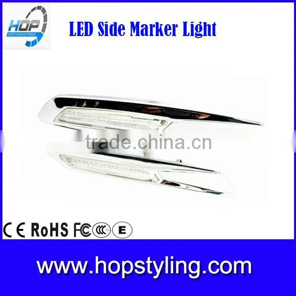 China supplier car LED light For F10 E60 E61 E81 E82 E87 E88 LED Silver Chromed sidemarker clear lens/Smoke lens
