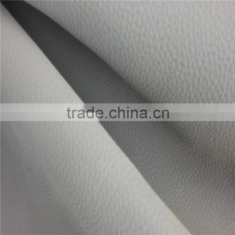 Pu coating cow split leather barton print pattern