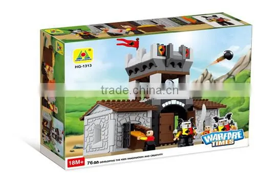 Educational plastic building block toys for kids