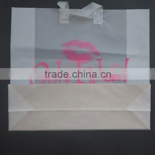 Hand Length Handle Sealing & Handle Apparel Industrial Use clothing bag coloured frosted
