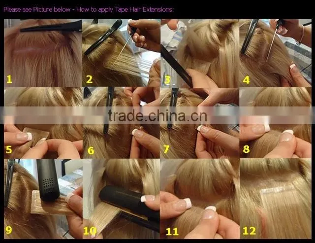 2014 NEW Hair Remy PU Tape hair extension