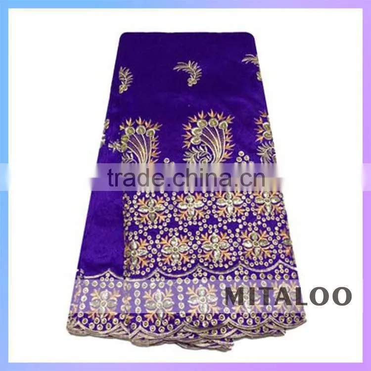 Mitaloo MGP0047 Wholesale Hotselling Indian Raw Silk George Lace Fabric