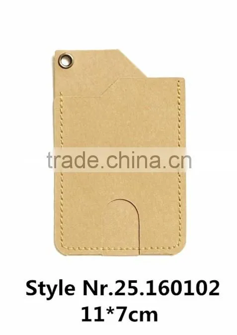 2016 new washable kraft paper bag IC ID card holder