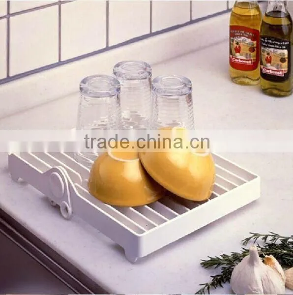Foldable Kitchen Dish Drying Rack Plate Drainer Holder Organizer Storage