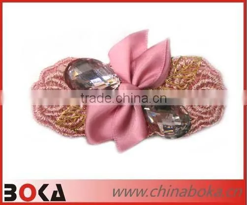 New design embroidery applique with crystal
