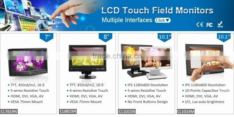 10.1 inch I/O control interface Capacitive touch screen for industry