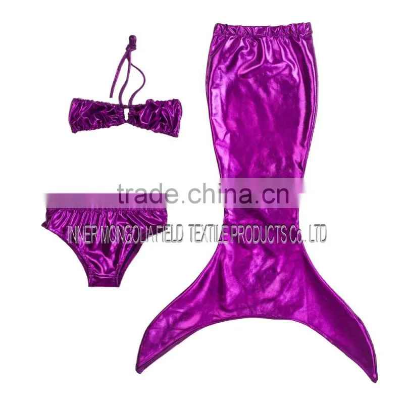 Girls Kids Mermaid Tail Swimmable Bikini Set