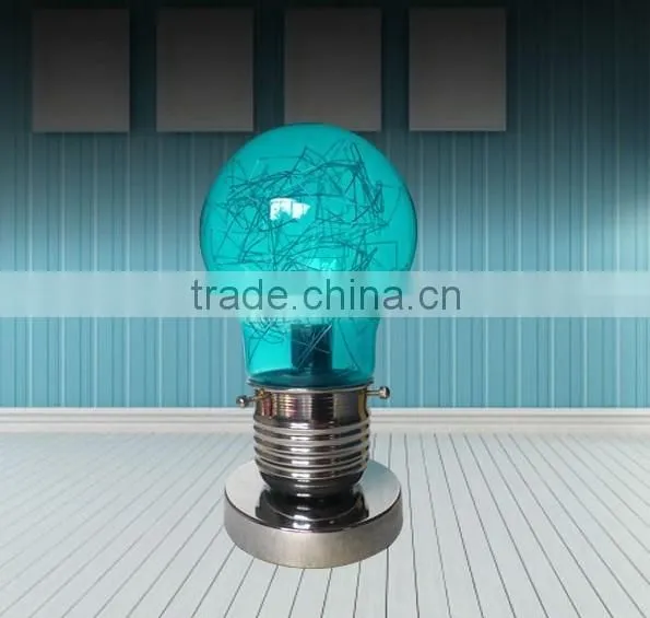 Bulb Shaped Glass Touch Table Lamp