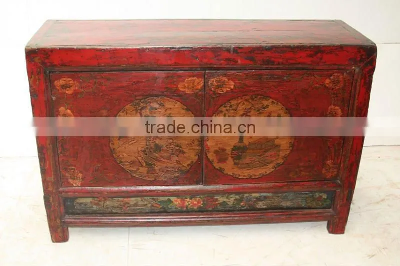 Chinse Antique Mongolia Two Door Cabinet