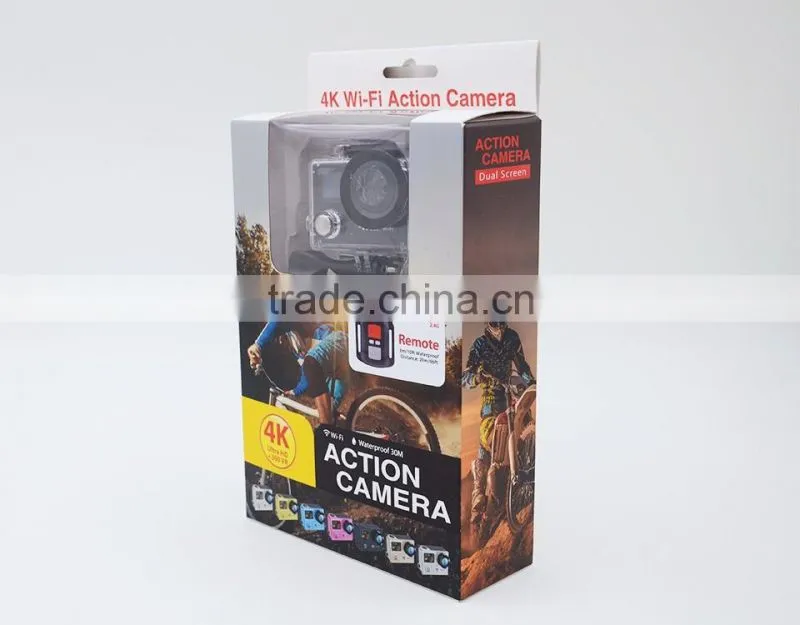 2016 New Products! WiFi/ 360 VR Waterproof Dual Screen 4K Sports Camera--DV-31