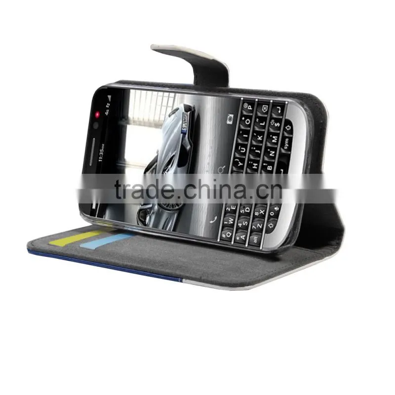 PU leather mobile phone case for Blackberry Q20