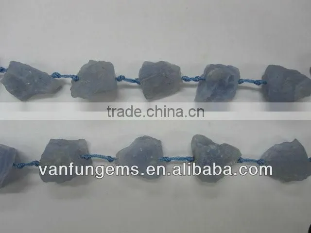 natural rough stone blue chalcedony