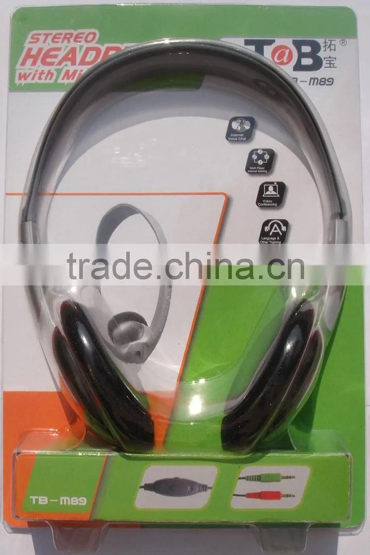 China wholesale lightweight slim double sided long wire headphone jack for computer