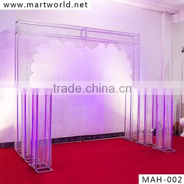 big wedding hall decorations crystal wedding decoration crystal backdrop (MAH-002)
