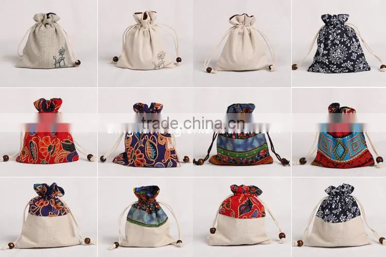 2015 factory drawstring jewelry bag, gift bag, cotton jewelry pouch