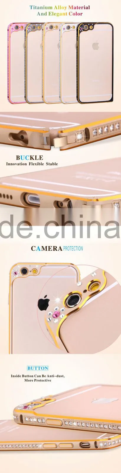 Crystal Diamond Metal Frame for iPhone 6
