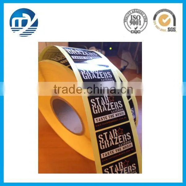 spot UV High-end Elegant Customized Gold Stamping Sticker for muesli