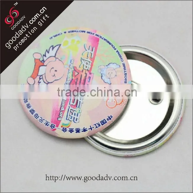 Factory manufacture custom printed pin badge button badge/diy metal badge