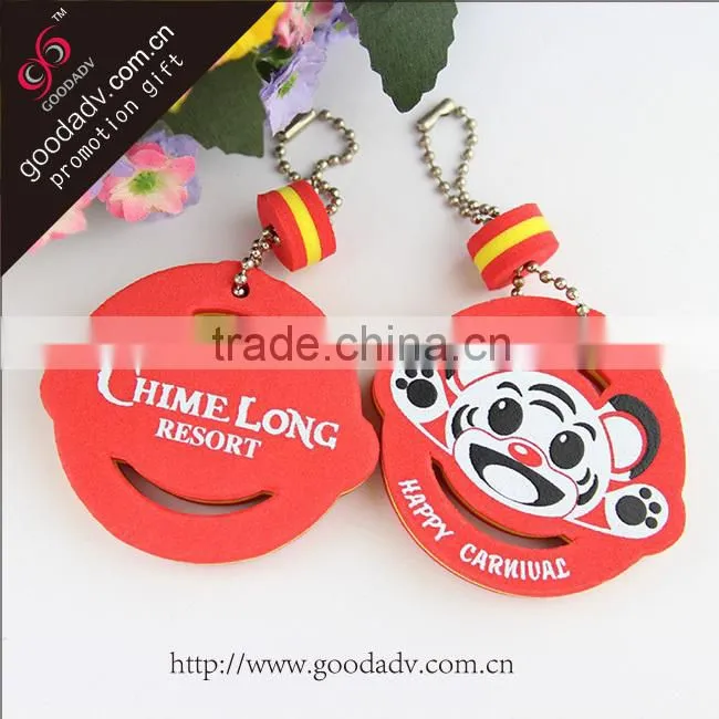 Factory prices promotional logo printed cheap custom plastic keychain