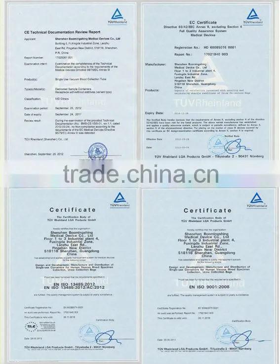 high quality PET vacuum blood collection tube manufacturer with CE&ISO