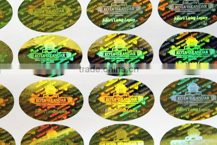 customized top value 3d label printer hologram sticker color changing