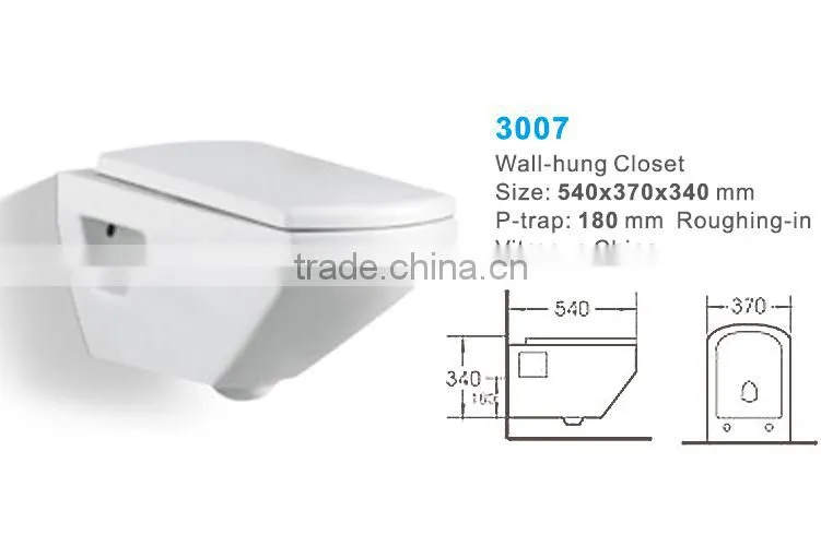 Chaozhou wall hung wc ceramic toilet bowl