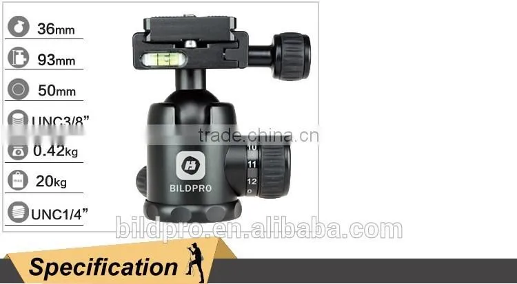 BILDPRO Portable Tripod Camera Stand Photographic Spare Parts Digital Accessories