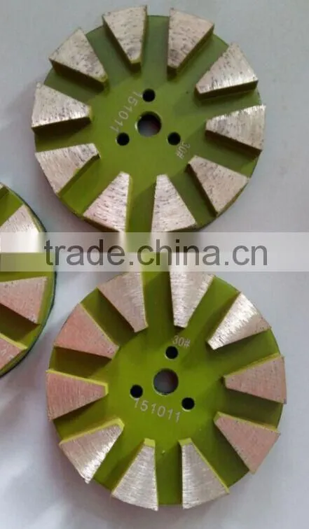 10 segments metal stone polishing pad for concrete