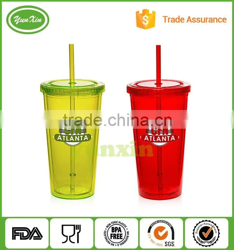 Acrylic Tumblers Paper/Photo Insert 15 oz Double Wall with Lid And Straw 16oz paper insert tumbler