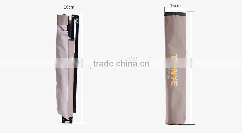 Folding army camping bed with 600D carrying bag