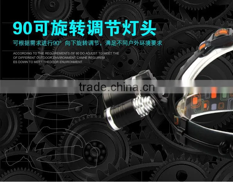 Hotsale 3t6 Headlamp High Power 18650 Powered Rechargeable Led Headlight For Outdoor Sports